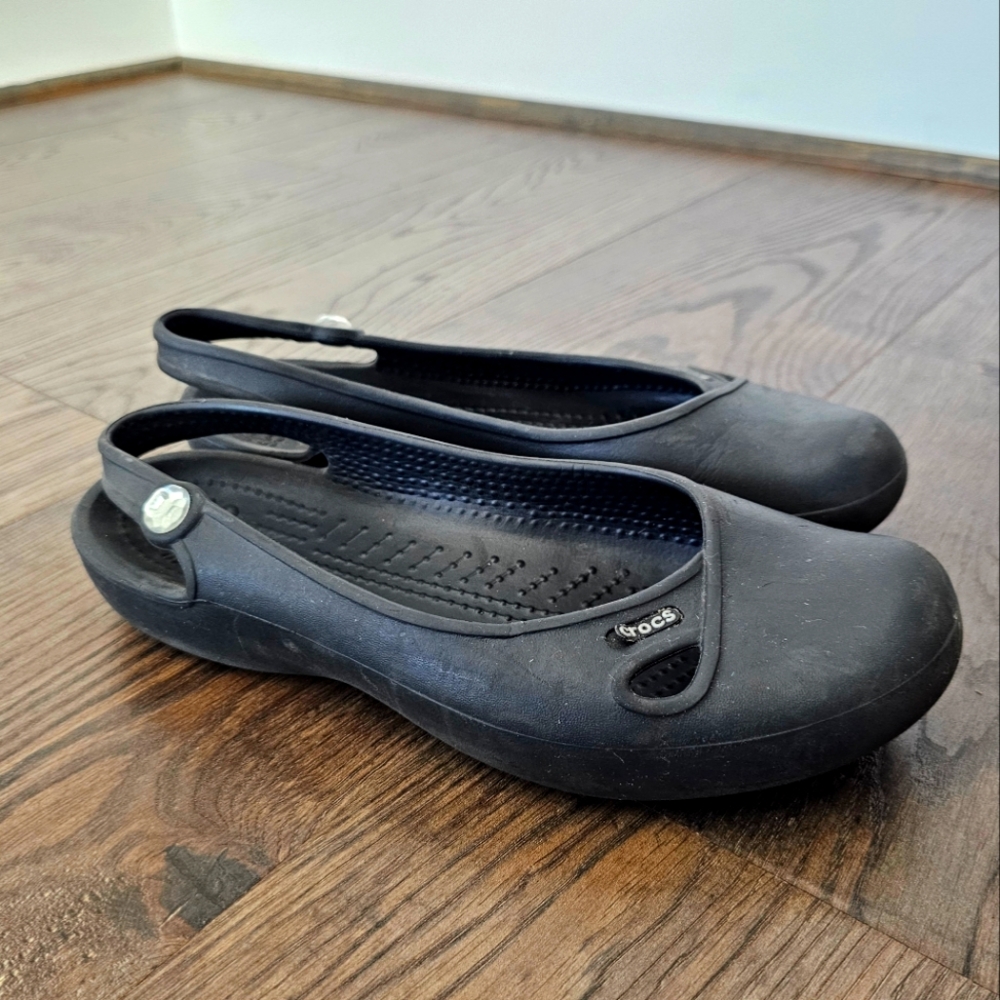 Crocs Olivia Women's Black Flats Sz 7